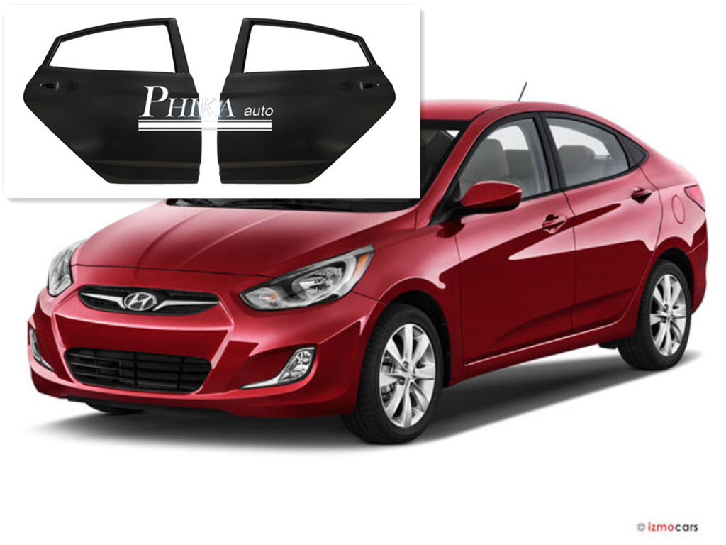 Solid Rear Car Door Replacement  Hyundai Accent Parts Primer Coating Treatment 2012
